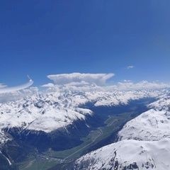 Flugwegposition um 12:53:38: Aufgenommen in der Nähe von Maloja, Schweiz in 3512 Meter